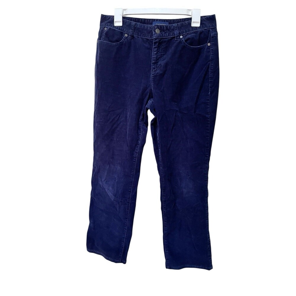 Talbots Navy Blue Corduroy Pants Curvy Women's Sz 10 Classic 5 Pocket Casual